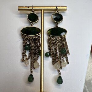 3" Gold-tone Earring Set Bohemian Retro Dangle Drop Hook Double Sides.